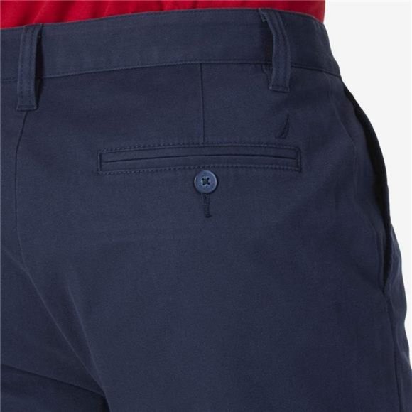 Men's Classic Fit Flat Front Stretch Solid Chino 8.5" Deck Shorts - Picture 4 of 5